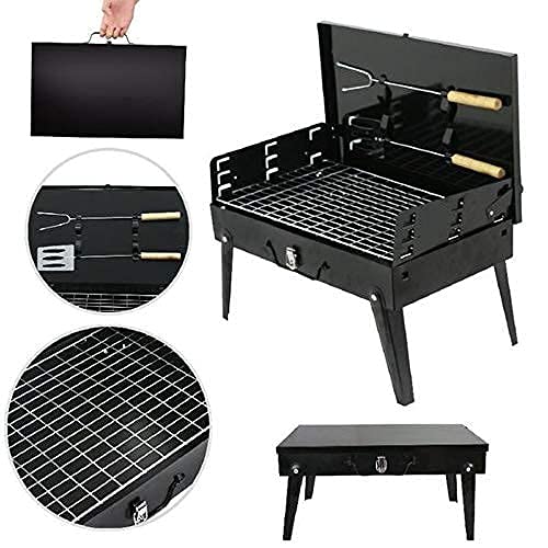 Foldable Briefcase Style Charcoal Grill | Barbeque Grill | Outdoor Charcoal Grill | Garden Grill | 5 Litres