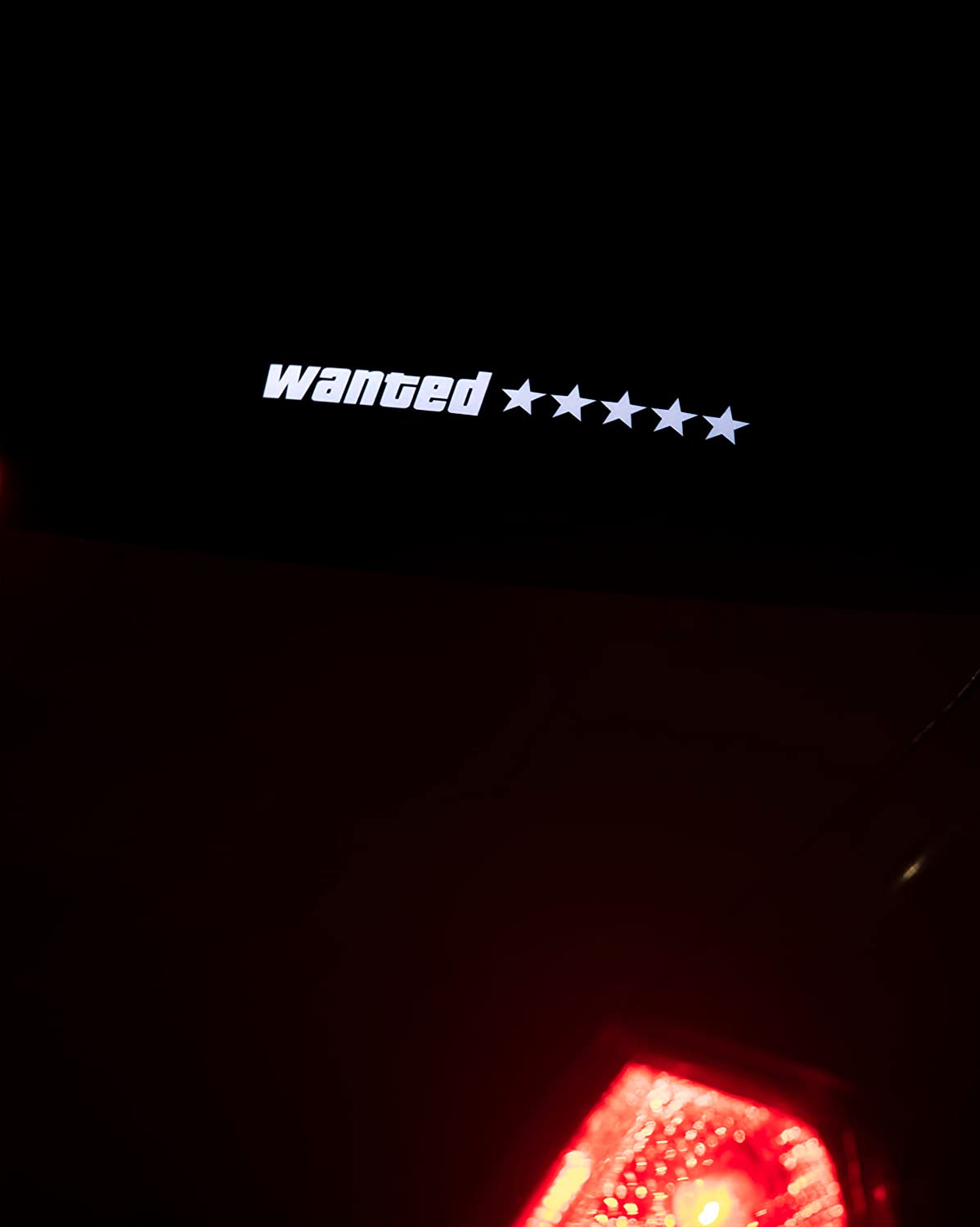 GTA Wanted 5 Stars LED Car Window Electric Decal - Elevate Your Ride!