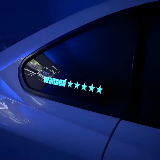 GTA Wanted 5 Stars LED Car Window Electric Decal - Elevate Your Ride!