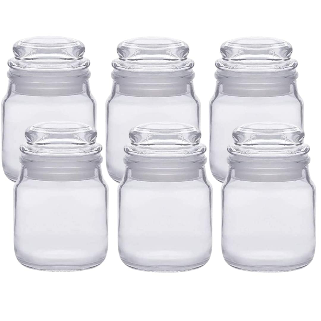 6-Pack 100ML Glass Spice Jar Container Set - Kitchen Storage Solution