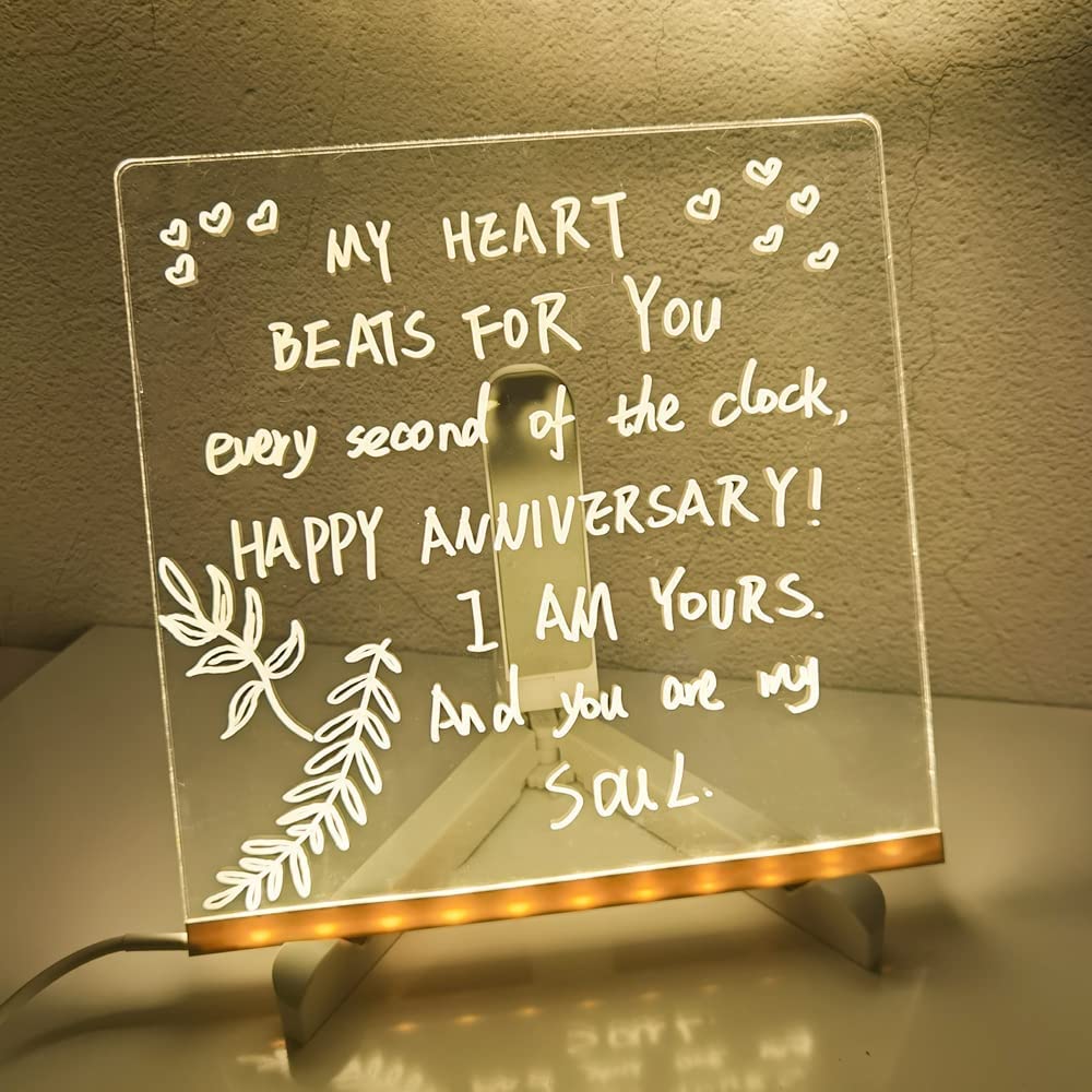 Rewritable Table lamp | Acrylic Writing Pad With Pen | Memory Pad