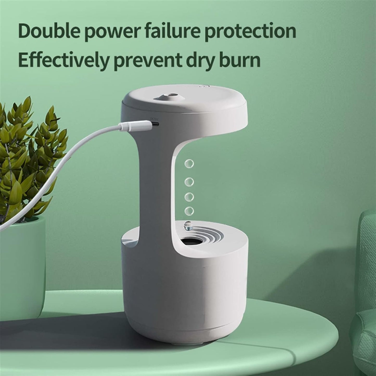 Anti Gravity Humidifier 800ML Air Humidifier Anti-Gravity Water Droplets Mist Maker