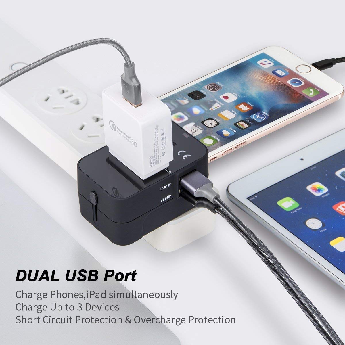 All In One Travel Adapter | Surge Protector | Universal Power Adapter