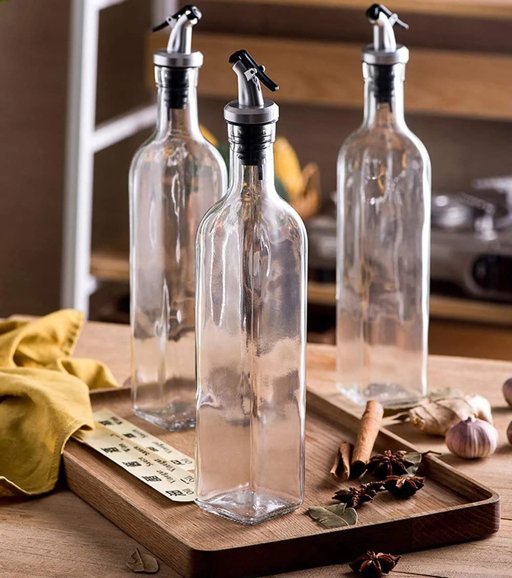 Glass Oil and Vinegar Dispenser | 500ML | Set Of 2