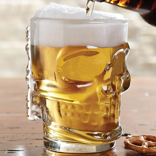 Skull Face Beer Mug | 550ML | Set Of 1