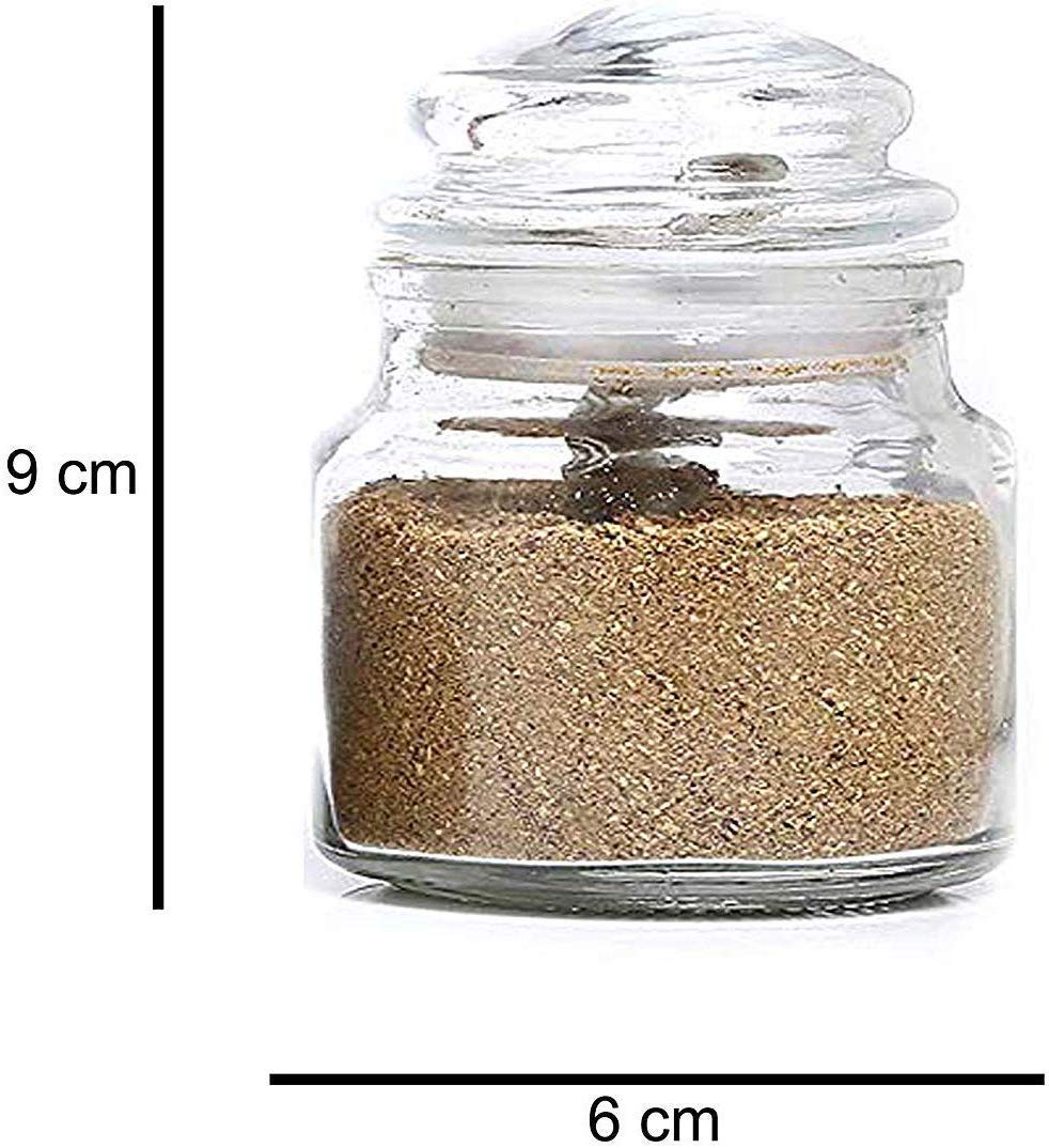 6-Pack 100ML Glass Spice Jar Container Set - Kitchen Storage Solution