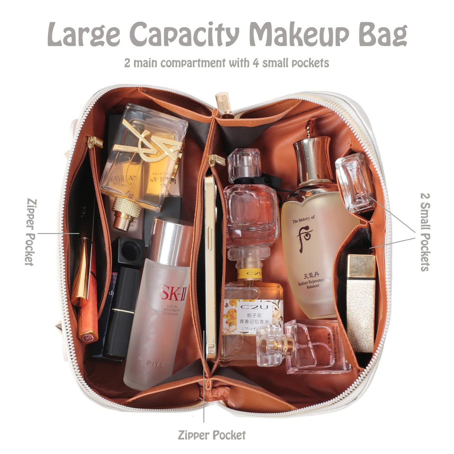 Luxury Travel Pouch | Cosmetic Pouch | Makeup Bag