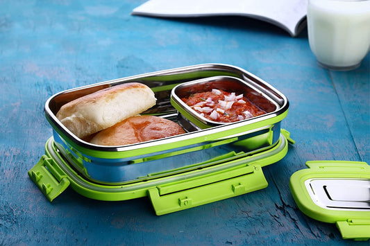 Thermoware Insulated Stainless Steel Lunch Box | 100 percent food grade | 100 percent Leak Proof