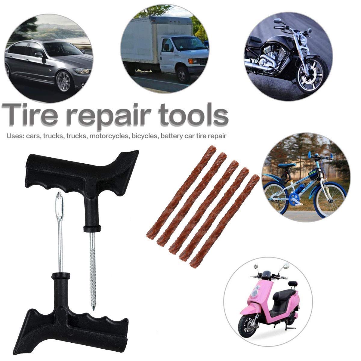 Tyre Repairing Kit | 6 in 1 | Puncture Repairing Kit | Cars | Bike