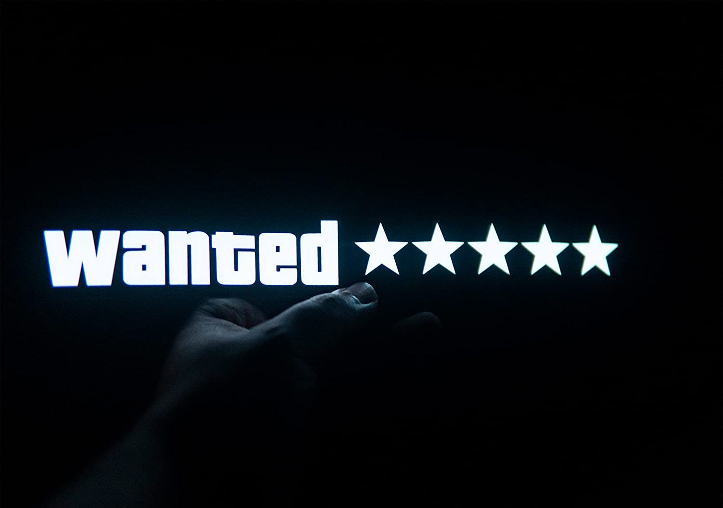 GTA Wanted 5 Stars LED Car Window Electric Decal - Elevate Your Ride!