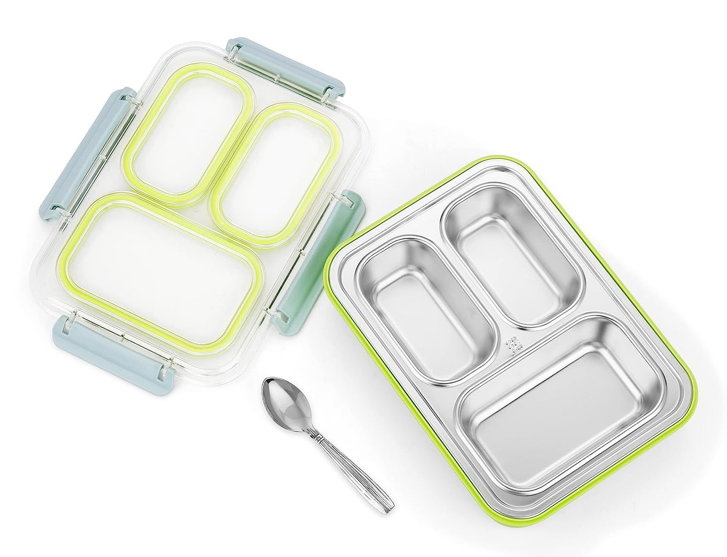 100% Leak Proof 3 Compartment lunch box | Stainless Steel Lunch Box For Adult & Kids | 1000ML