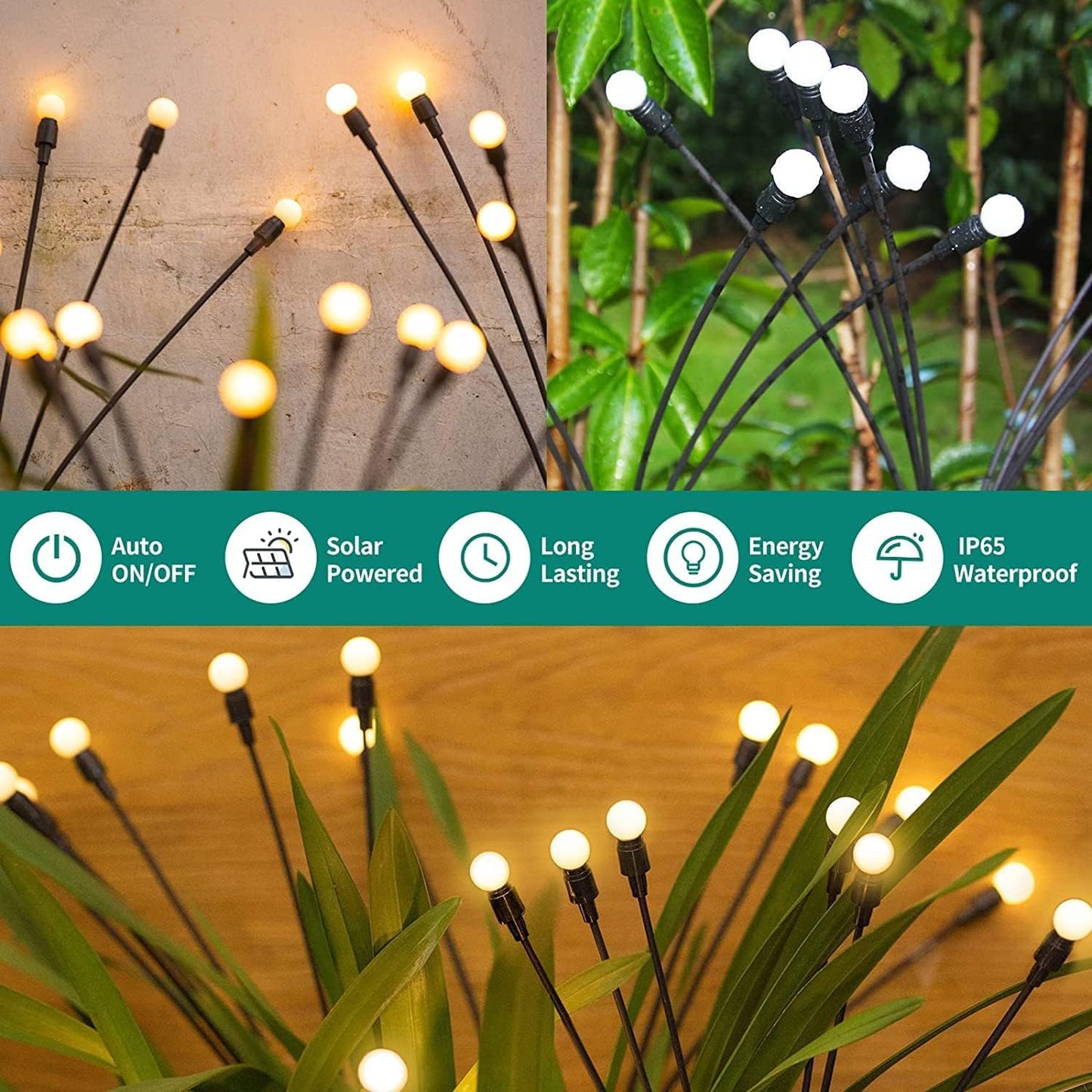 Firefly Outdoor Solar Lights: Illuminate Your Nights with Enchantment - 8 LED