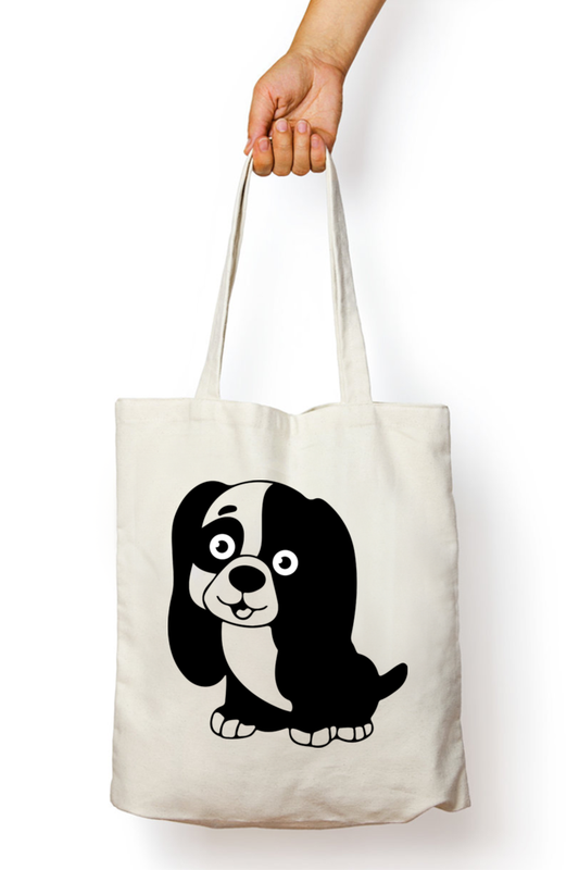 100% Cotton Canvas Tote Bag | Environment Safe | Cute Animated Dog