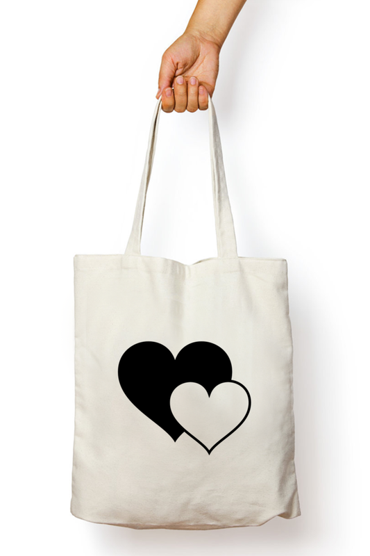 100% Cotton Canvas Tote Bag | Environment Safe | 2 Heart