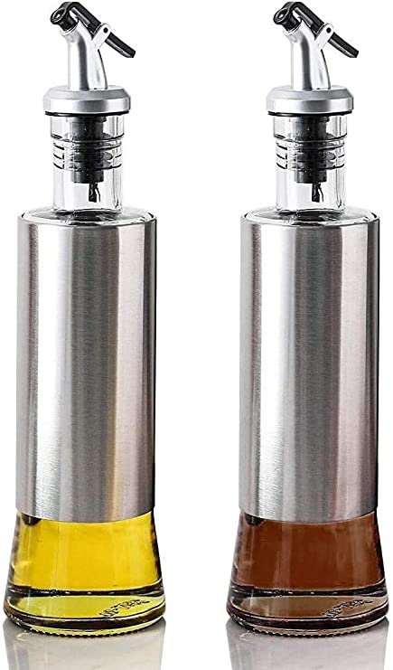 Oil Dispenser 320ml | Oil, Honey Dispenser Bottle Kitchen Castor (Pack of 2)