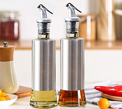 Oil Dispenser 320ml | Oil, Honey Dispenser Bottle Kitchen Castor (Pack of 2)