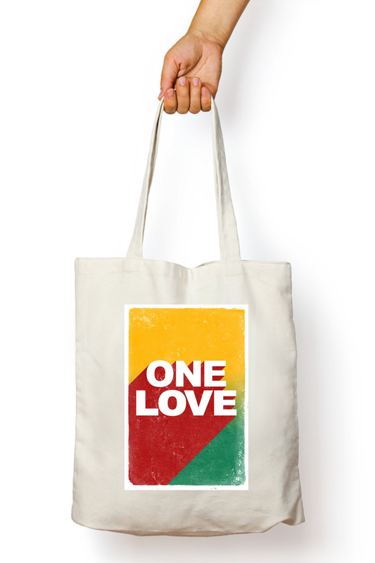 100% Cotton Canvas Tote Bag | Environment Safe | Bob Marley One Love