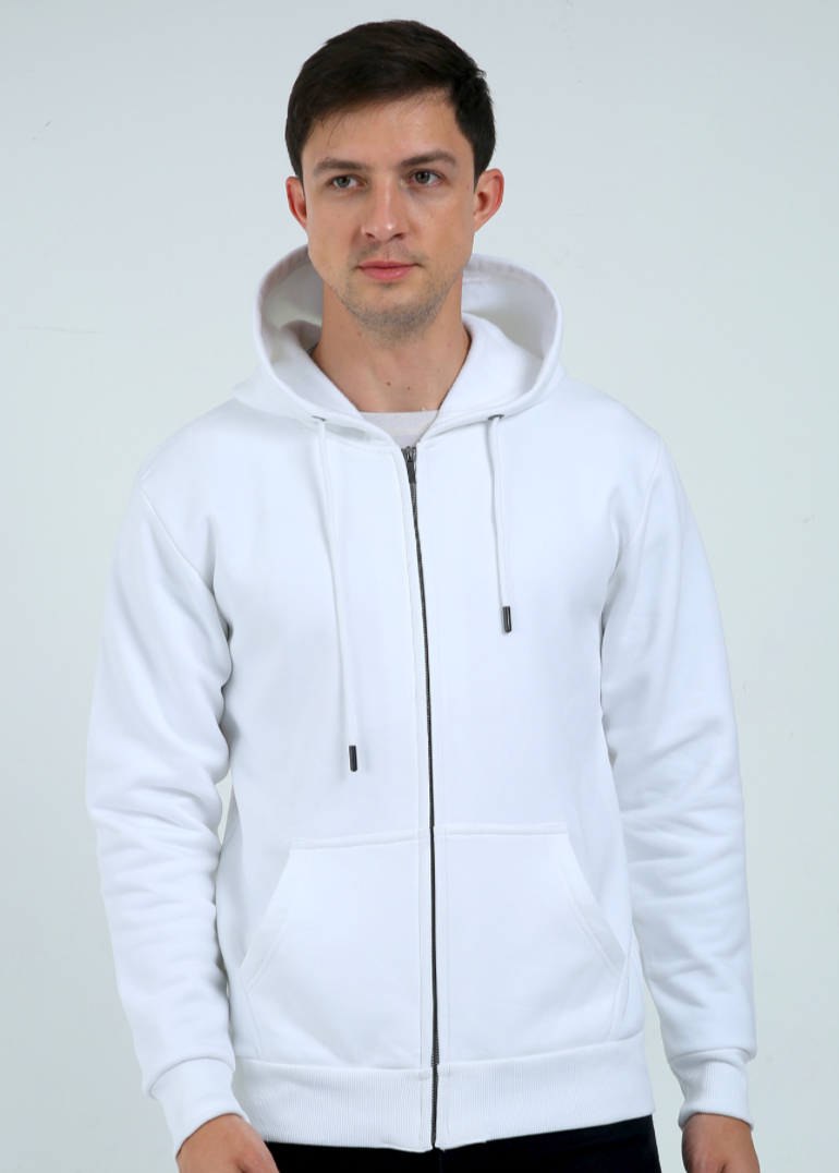 Men Heavy Zipped Hoodie - Plain