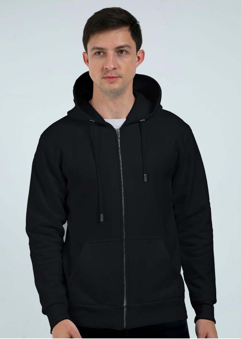 Men Heavy Zipped Hoodie - Plain