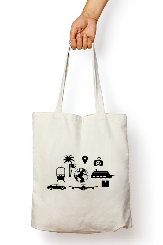 100% Cotton Canvas Tote Bag | Environment Safe | World Travel