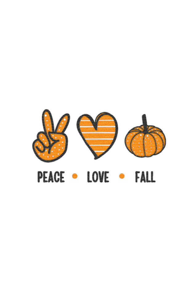 Embroider Women Oversized Hoodie - Peace.Love.Fall