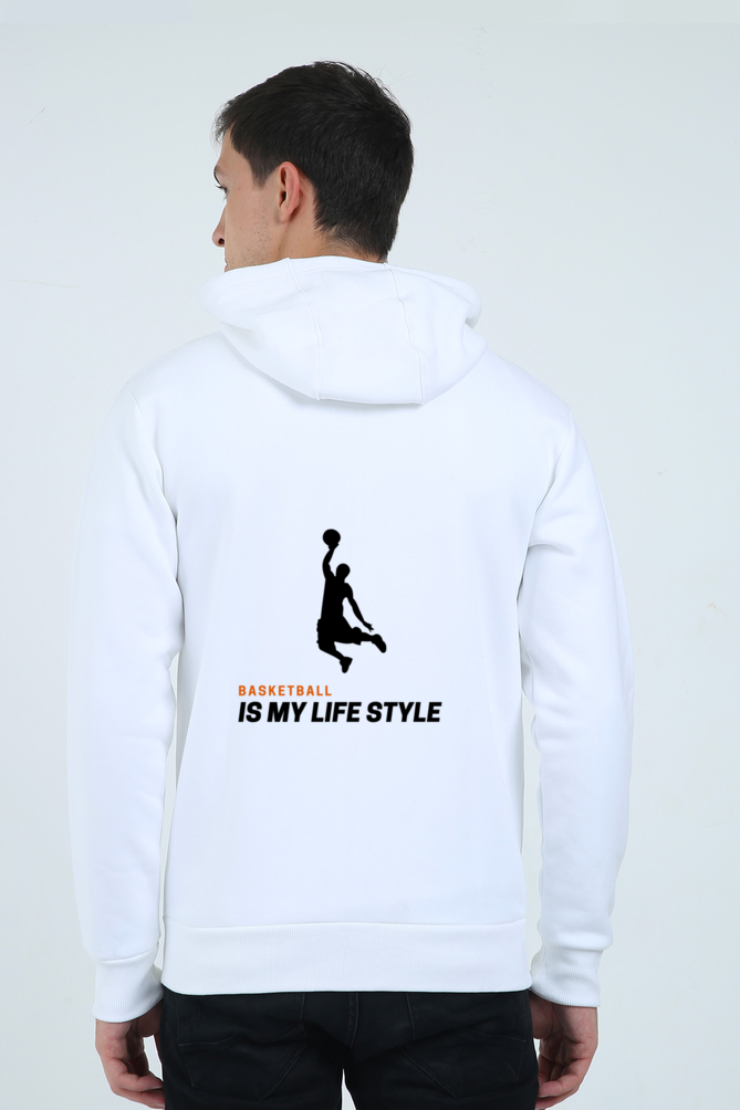 Men Heavyweight hoodie White Basketball