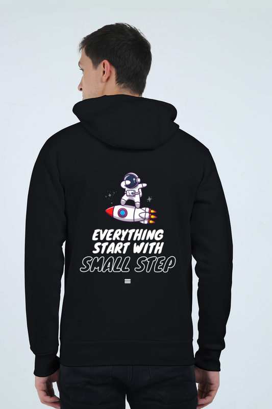 Men Heavy Zipped Hoodie - Everything starts with small step