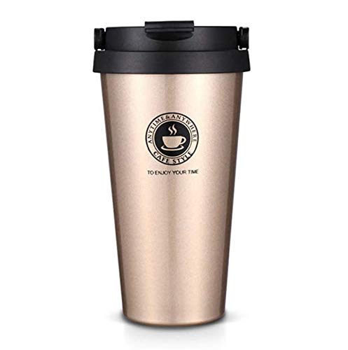 Stainless Steel Vacuum Insulated Travel Mug With Lid And Handle - 480 ML