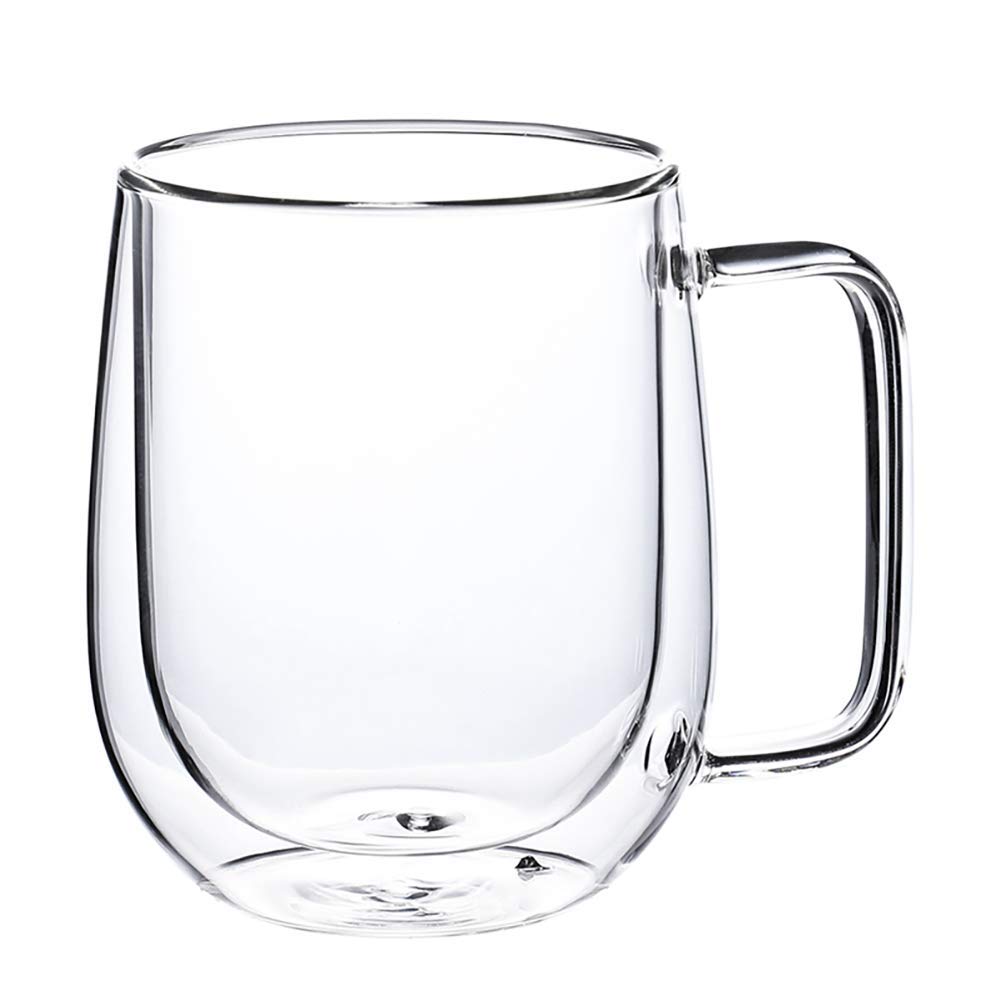 Borosilicate Double Walled Coffee Cup | With Glass Lid