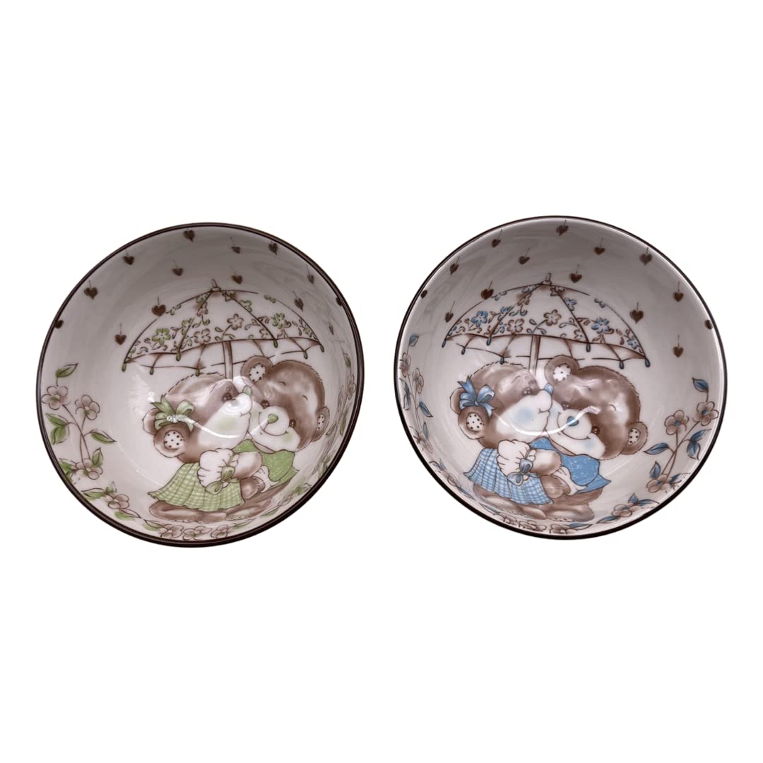 Premium Porcelain Cereal Bowl Set Cute bear Design