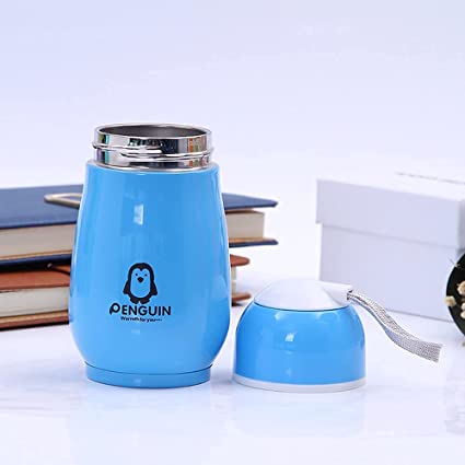 Penguin Thermos Bottle Stainless Steel Vacuum Cup Flask Mug Kids Random Color