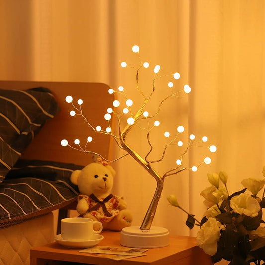 Bonsai Tree Table Lamp With Round LED