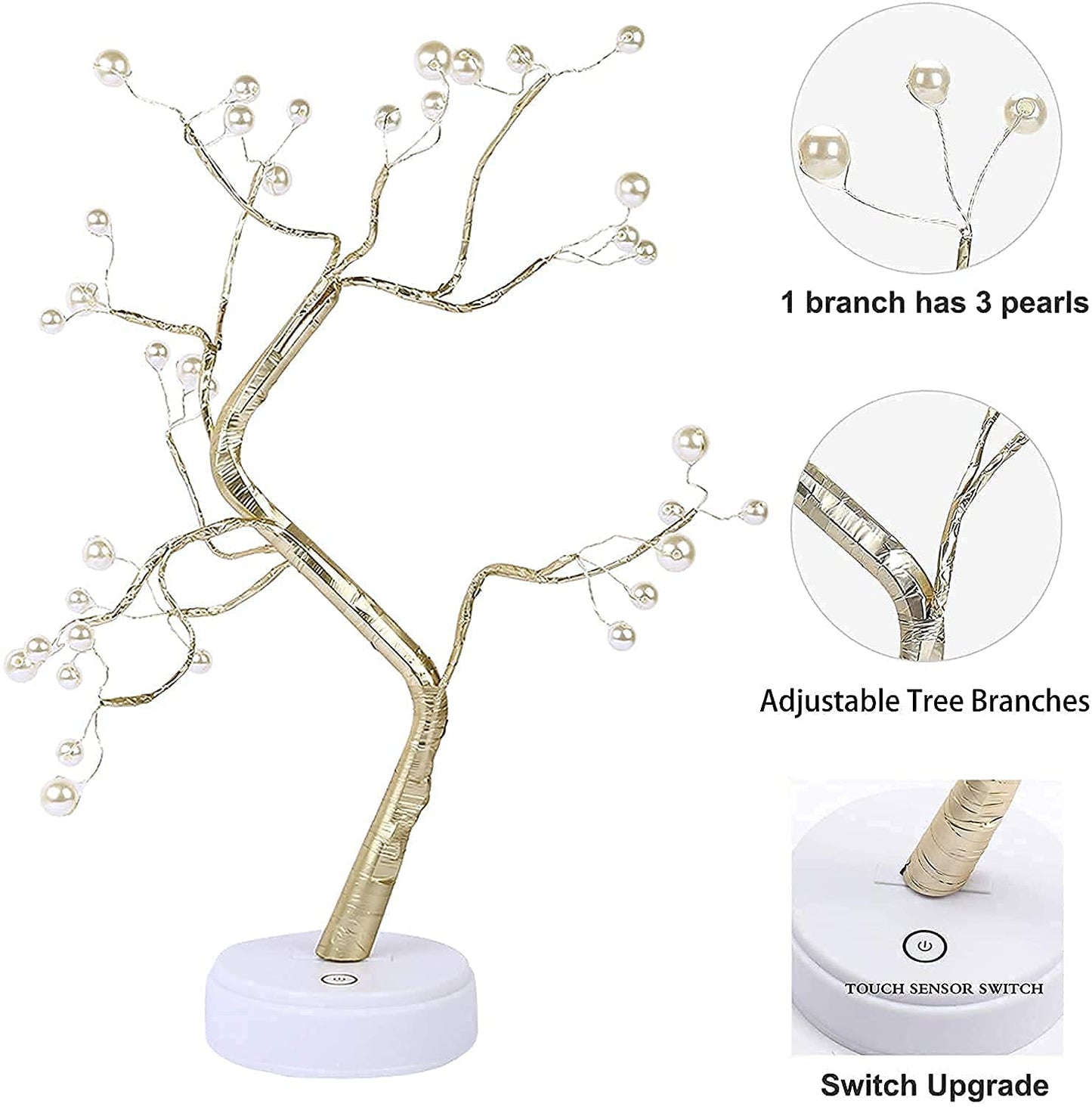 Bonsai Tree Table Lamp With Round LED