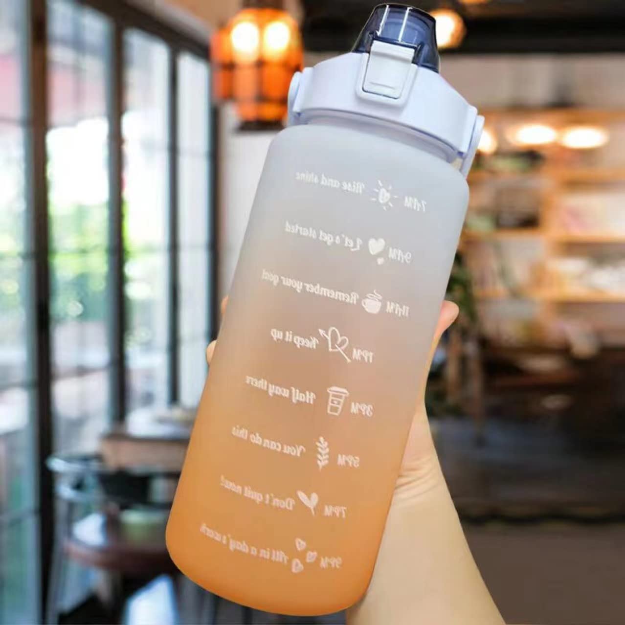 Motivational Water Bottle 2 Litre | Gradient Colors