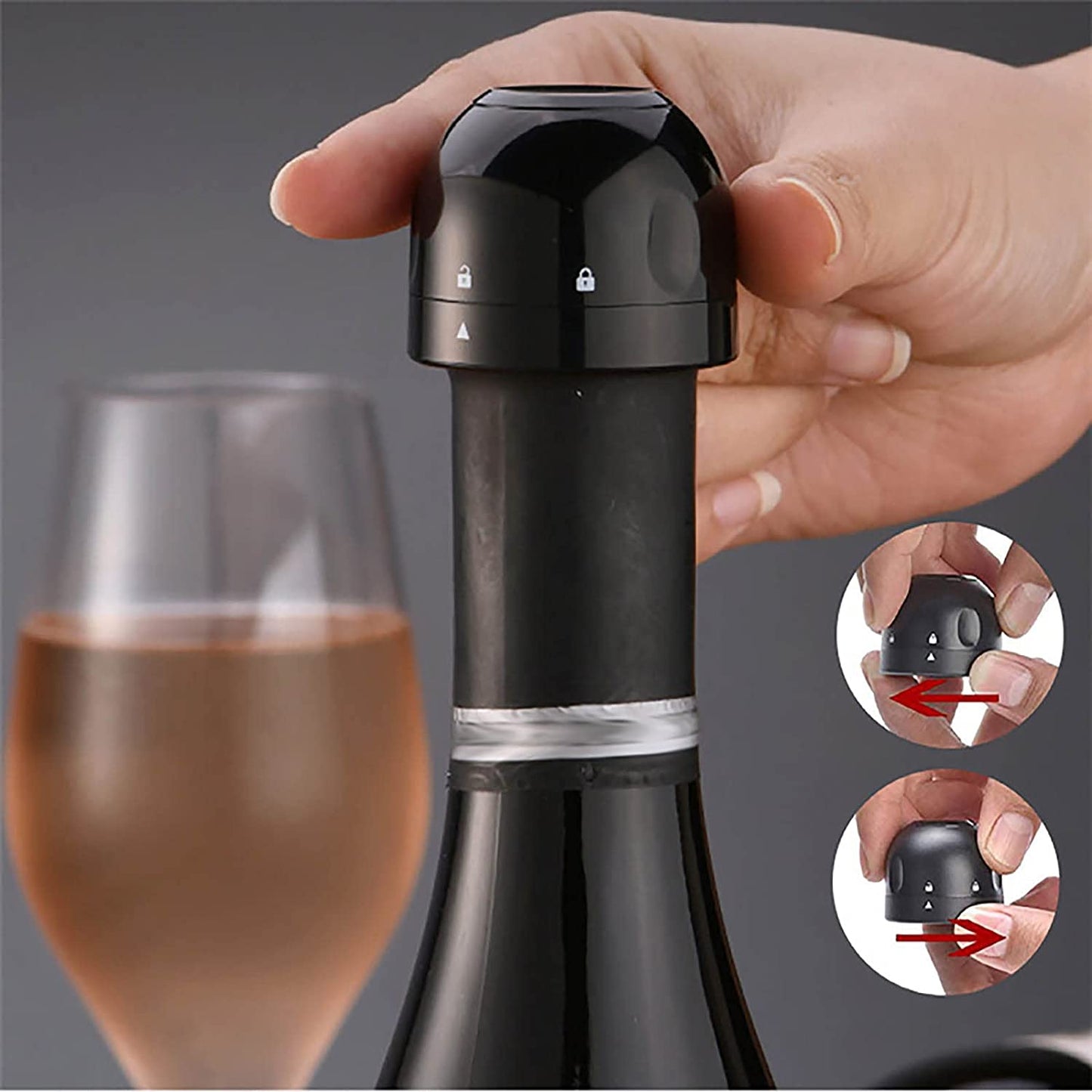 Wine | Champagne 2-in-1 Bottle Stoppers Set