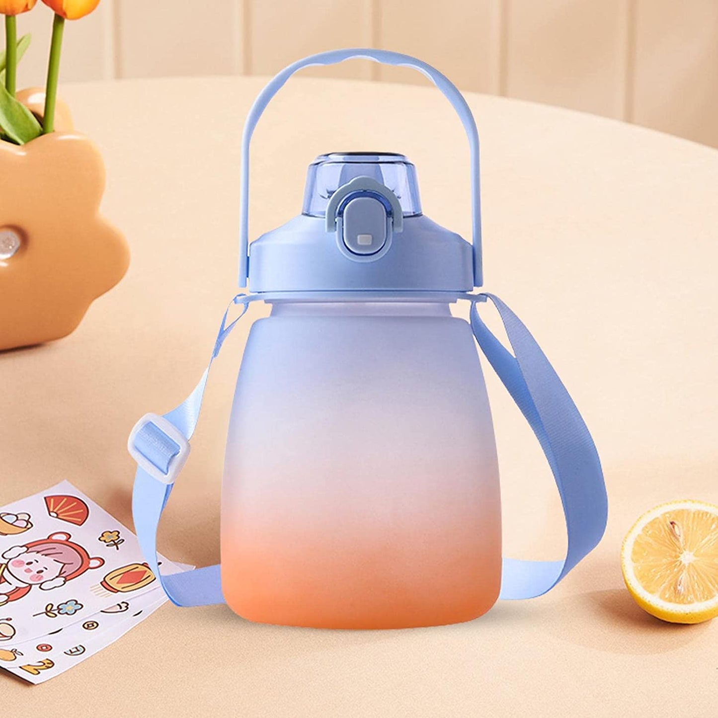 Bubble Water Bottle with Belt for Kid's - 1500ML | Sipper