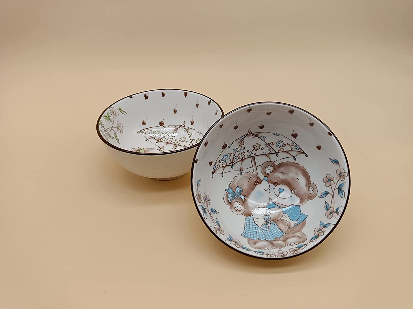 Premium Porcelain Cereal Bowl Set Cute bear Design