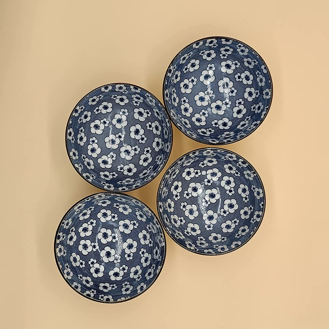 Porcelain Japanese Cereal Deep Bowls