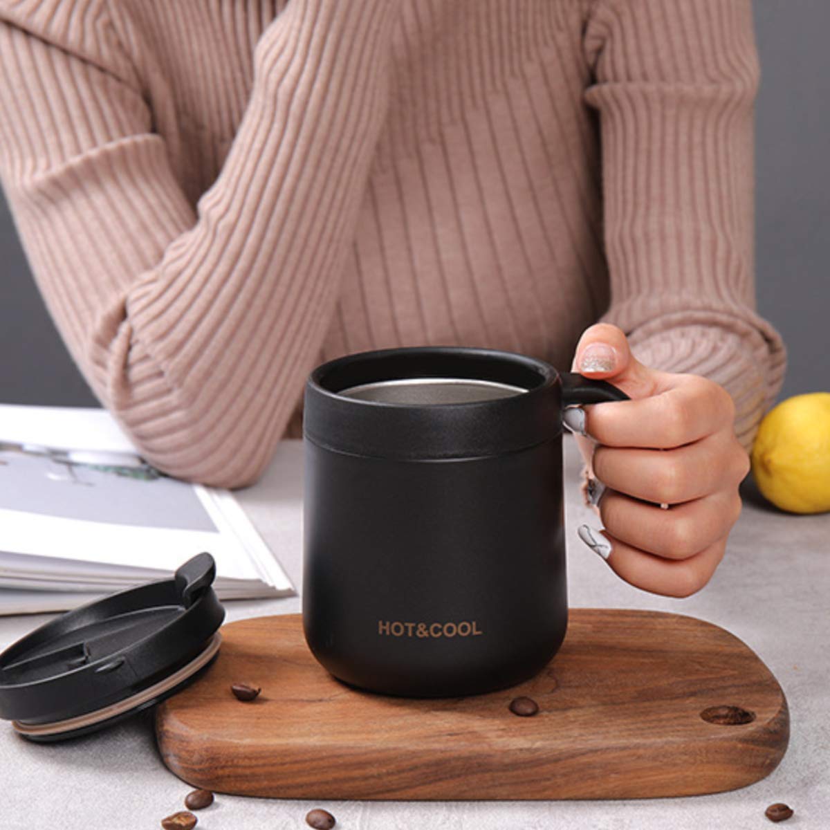 Insulated Coffee Mug For Office/Travel 350 ML