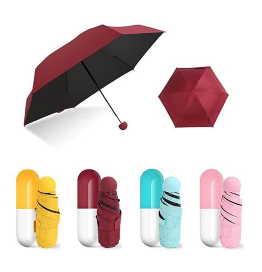 Mini Capsule Umbrella | Easy to carry | 3 Fold Umbrella