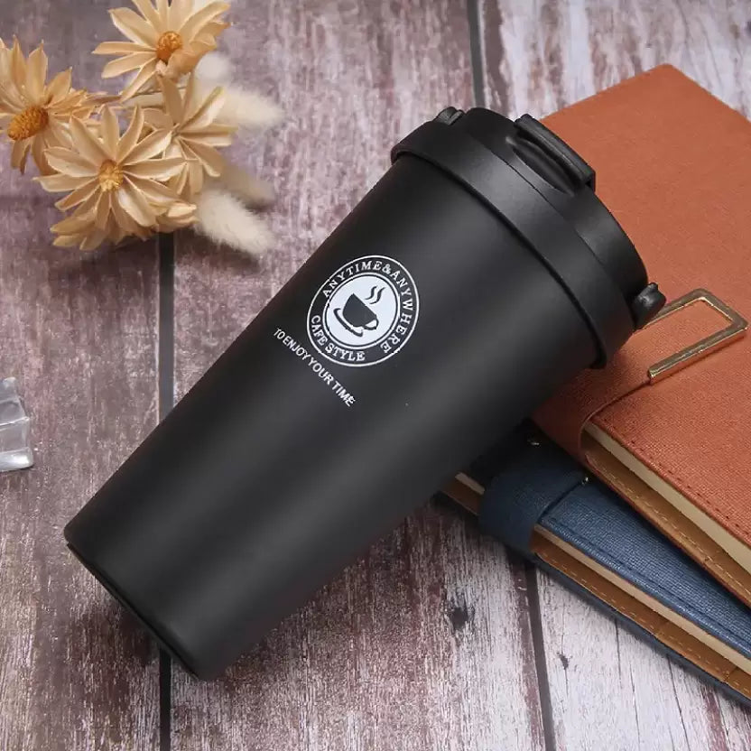 Stainless Steel Vacuum Insulated Travel Mug With Lid And Handle - 480 ML