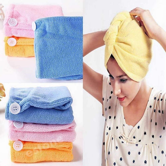 Hair Wrap Towel 1pc (Random Color)