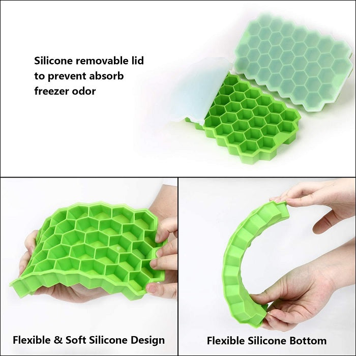 Silicone HoneyComb Ice Tray With Lid