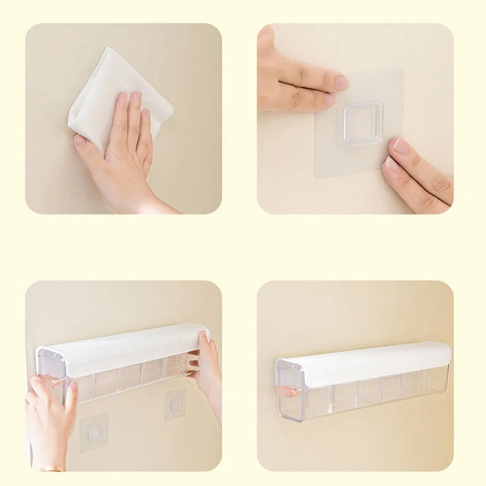 Wall Mounted Socks Organiser - 6 Slots