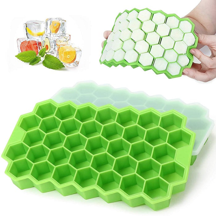 Silicone HoneyComb Ice Tray With Lid